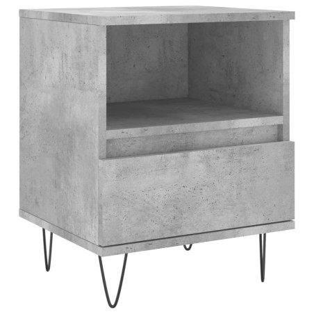 vidaXL Comodino Grigio Cemento 40x35x50 cm in Legno Multistrato