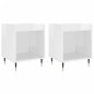 vidaXL Comodini 2pz Bianco Lucido 40x35x50 cm in Legno Multistrato