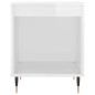 vidaXL Comodini 2pz Bianco Lucido 40x35x50 cm in Legno Multistrato