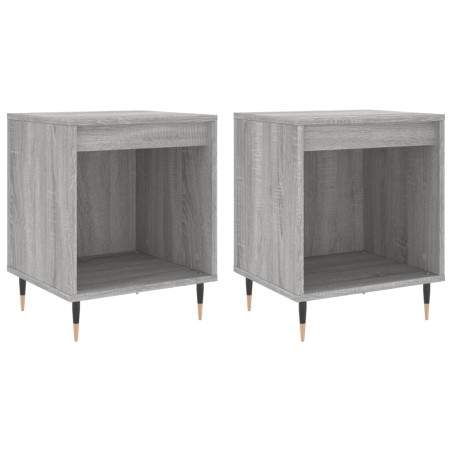 vidaXL Comodini 2pz Grigio Sonoma 40x35x50 cm in Legno Multistrato