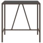 Tavolo Bar con Piano in Vetro Marrone 110x70x110 cm Polyrattan Tavolo Bar con Piano in Vetro Marrone 110x70x110 cm Polyrattan