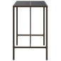 Tavolo Bar con Piano in Vetro Marrone 110x70x110 cm Polyrattan Tavolo Bar con Piano in Vetro Marrone 110x70x110 cm Polyrattan