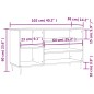 vidaXL Scarpiera Nera 102x36x60 cm in Legno Multistrato vidaXL Scarpiera Nera 102x36x60 cm in Legno Multistrato