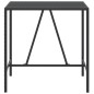 Tavolo da Bar con Piano in Vetro Nero 110x70x110 cm Polyrattan Tavolo da Bar con Piano in Vetro Nero 110x70x110 cm Polyrattan