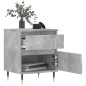 vidaXL Comodini 2pz Grigio Cemento 40x35x50 cm in Legno Multistrato
