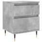 vidaXL Comodini 2pz Grigio Cemento 40x35x50 cm in Legno Multistrato