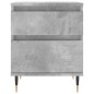 vidaXL Comodini 2pz Grigio Cemento 40x35x50 cm in Legno Multistrato