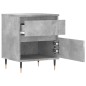 vidaXL Comodini 2pz Grigio Cemento 40x35x50 cm in Legno Multistrato