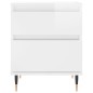 vidaXL Comodino Bianco Lucido 40x35x50 cm in Legno Multistrato vidaXL Comodino Bianco Lucido 40x35x50 cm in Legno Multistrato