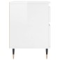 vidaXL Comodino Bianco Lucido 40x35x50 cm in Legno Multistrato vidaXL Comodino Bianco Lucido 40x35x50 cm in Legno Multistrato