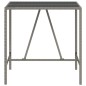Tavolo da Bar con Piano in Vetro Grigio 110x70x110cm Polyrattan Tavolo da Bar con Piano in Vetro Grigio 110x70x110cm Polyrattan