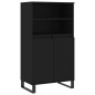 vidaXL Credenza Nera 60x36x110 cm in Legno Multistrato vidaXL Credenza Nera 60x36x110 cm in Legno Multistrato