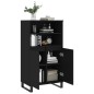 vidaXL Credenza Nera 60x36x110 cm in Legno Multistrato vidaXL Credenza Nera 60x36x110 cm in Legno Multistrato