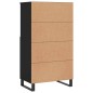 vidaXL Credenza Nera 60x36x110 cm in Legno Multistrato vidaXL Credenza Nera 60x36x110 cm in Legno Multistrato