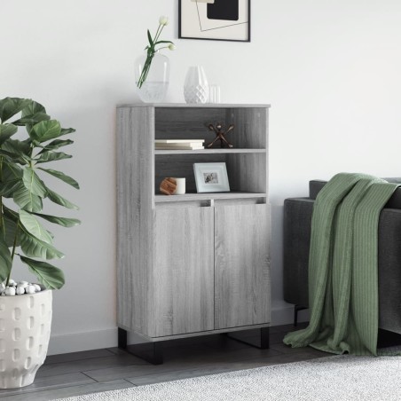 vidaXL Credenza Grigio Sonoma 60x36x110 cm in Legno Multistrato