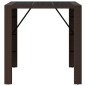 Tavolo Bar con Piano in Vetro Marrone 105x80x110 cm Polyrattan Tavolo Bar con Piano in Vetro Marrone 105x80x110 cm Polyrattan
