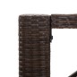Tavolo Bar con Piano in Vetro Marrone 105x80x110 cm Polyrattan Tavolo Bar con Piano in Vetro Marrone 105x80x110 cm Polyrattan