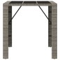 Tavolo da Bar con Piano in Vetro Grigio 105x80x110cm Polyrattan Tavolo da Bar con Piano in Vetro Grigio 105x80x110cm Polyrattan