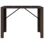 Tavolo Bar con Piano in Vetro Marrone 145x80x110 cm Polyrattan Tavolo Bar con Piano in Vetro Marrone 145x80x110 cm Polyrattan