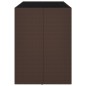 Tavolo Bar con Piano in Vetro Marrone 145x80x110 cm Polyrattan Tavolo Bar con Piano in Vetro Marrone 145x80x110 cm Polyrattan