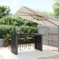 Tavolo da Bar con Piano in Vetro Nero 185x80x110 cm Polyrattan Tavolo da Bar con Piano in Vetro Nero 185x80x110 cm Polyrattan