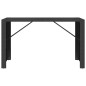 Tavolo da Bar con Piano in Vetro Nero 185x80x110 cm Polyrattan Tavolo da Bar con Piano in Vetro Nero 185x80x110 cm Polyrattan