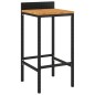 vidaXL Sgabelli da Bar 2pz Neri Polyrattan e Legno Massello di Acacia vidaXL Sgabelli da Bar 2pz Neri Polyrattan e Legno Massello di Acacia