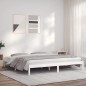 vidaXL Giroletto Bianco 200x200 cm in Legno Massello di Pino vidaXL Giroletto Bianco 200x200 cm in Legno Massello di Pino
