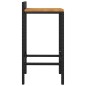 vidaXL Sgabelli da Bar 2pz Neri Polyrattan e Legno Massello di Acacia vidaXL Sgabelli da Bar 2pz Neri Polyrattan e Legno Massello di Acacia