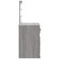 vidaXL Toeletta con Luci LED Grigio Sonoma 90x42x132,5 cm vidaXL Toeletta con Luci LED Grigio Sonoma 90x42x132,5 cm