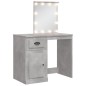 vidaXL Toeletta con Luci LED Grigio Cemento 90x42x132,5 cm