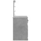 vidaXL Toeletta con Luci LED Grigio Cemento 90x42x132,5 cm