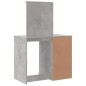 vidaXL Toeletta con Luci LED Grigio Cemento 90x42x132,5 cm