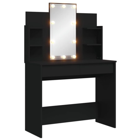 vidaXL Toeletta con Luci LED Nera 96x40x142 cm