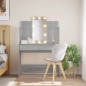 vidaXL Toeletta con Luci LED Grigio Sonoma 96x40x142 cm vidaXL Toeletta con Luci LED Grigio Sonoma 96x40x142 cm