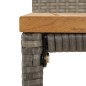 Sgabelli da Bar 2pz Grigi Polyrattan e Legno Massello di Acacia Sgabelli da Bar 2pz Grigi Polyrattan e Legno Massello di Acacia