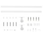 vidaXL Porta Scorrevole con Set Hardware 85x210 cm Legno Massello Pino
