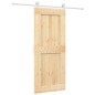 vidaXL Porta Scorrevole con Set Hardware 85x210 cm Legno Massello Pino