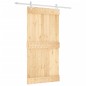 vidaXL Porta Scorrevole con Set Hardware 100x210cm Legno Massello Pino