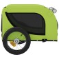 vidaXL Rimorchio da Bici per Cani Verde e Nero Tessuto Oxford e Ferro vidaXL Rimorchio da Bici per Cani Verde e Nero Tessuto Oxford e Ferro