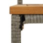 Sgabelli da Bar 2pz Grigi Polyrattan e Legno Massello di Acacia Sgabelli da Bar 2pz Grigi Polyrattan e Legno Massello di Acacia