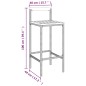 Sgabelli da Bar 4pz Grigi Polyrattan e Legno Massello di Acacia Sgabelli da Bar 4pz Grigi Polyrattan e Legno Massello di Acacia