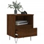 vidaXL Comodino Rovere Marrone 40x35x50 cm in Legno Multistrato