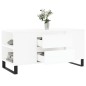 vidaXL Tavolino da Salotto Bianco 102x44,5x50 cm in Legno Multistrato vidaXL Tavolino da Salotto Bianco 102x44,5x50 cm in Legno Multistrato