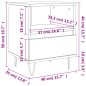 vidaXL Comodino Rovere Marrone 40x35x50 cm in Legno Multistrato