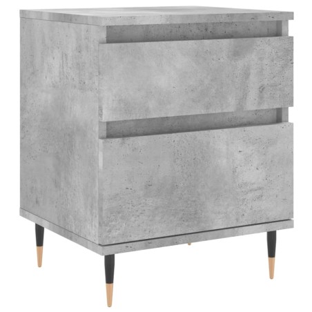 vidaXL Comodino Grigio Cemento 40x35x50 cm in Legno Multistrato