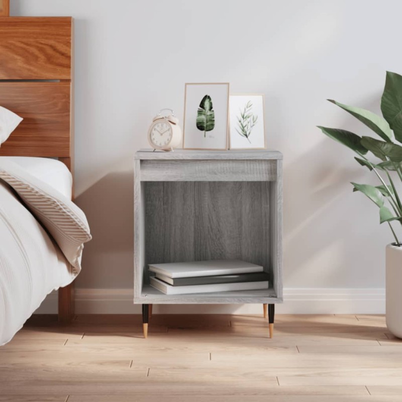 vidaXL Comodino Grigio Sonoma 40x35x50 cm in Legno Multistrato