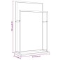 Portasciugamani Autoportante Bianco 48x24x78,5 cm in Ferro Portasciugamani Autoportante Bianco 48x24x78,5 cm in Ferro