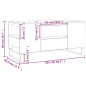 vidaXL Tavolino Salotto Grigio Sonoma 102x44,5x50 cm Legno Multistrato vidaXL Tavolino Salotto Grigio Sonoma 102x44,5x50 cm Legno Multistrato