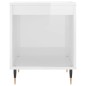 vidaXL Comodino Bianco Lucido 40x35x50 cm in Legno Multistrato vidaXL Comodino Bianco Lucido 40x35x50 cm in Legno Multistrato